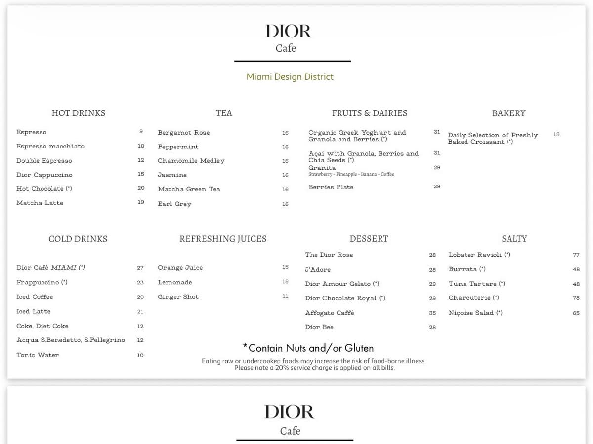 DIOR Café Miami — foto