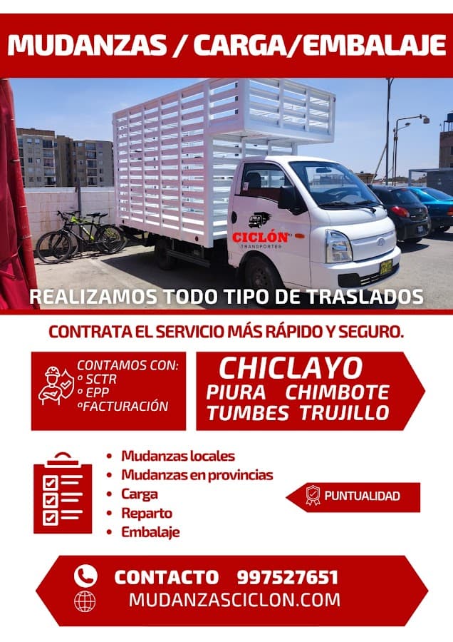 Mudanzas Chiclayo - Mudanzas Ciclón