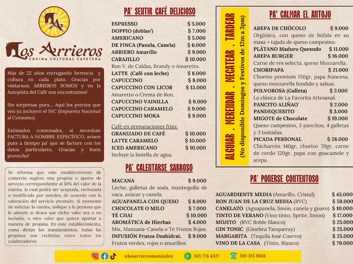 Los Arrieros . Cocina Cultural Cafetera — foto