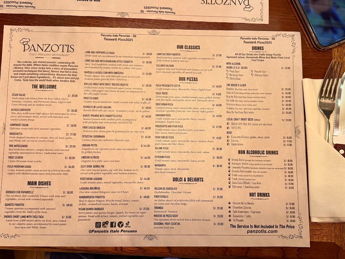 Panzotis Ítalo Peruano Restaurant — foto
