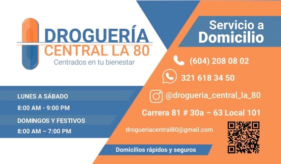 DROGUERIA CENTRAL LA 80