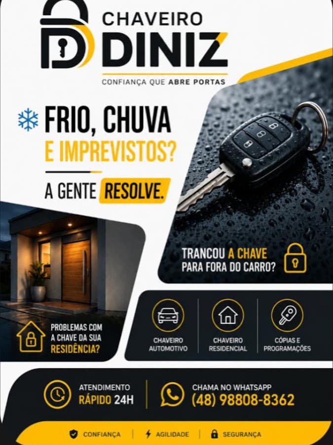 Chaveiro Diniz ingleses 24hrs