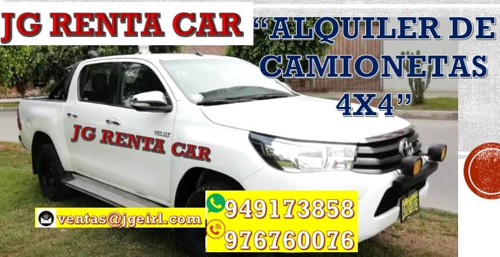 ALQUILER DE CAMIONETAS JG RENT