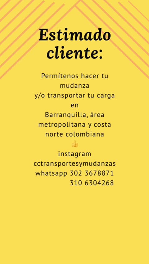 Transportó tu carga servicio de mudanzas Eduardo Alfonso Cotés Consuegra