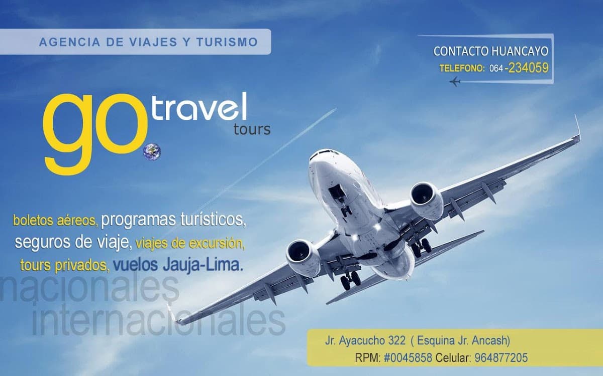 Boletos aéreos - Go Travel Huancayo