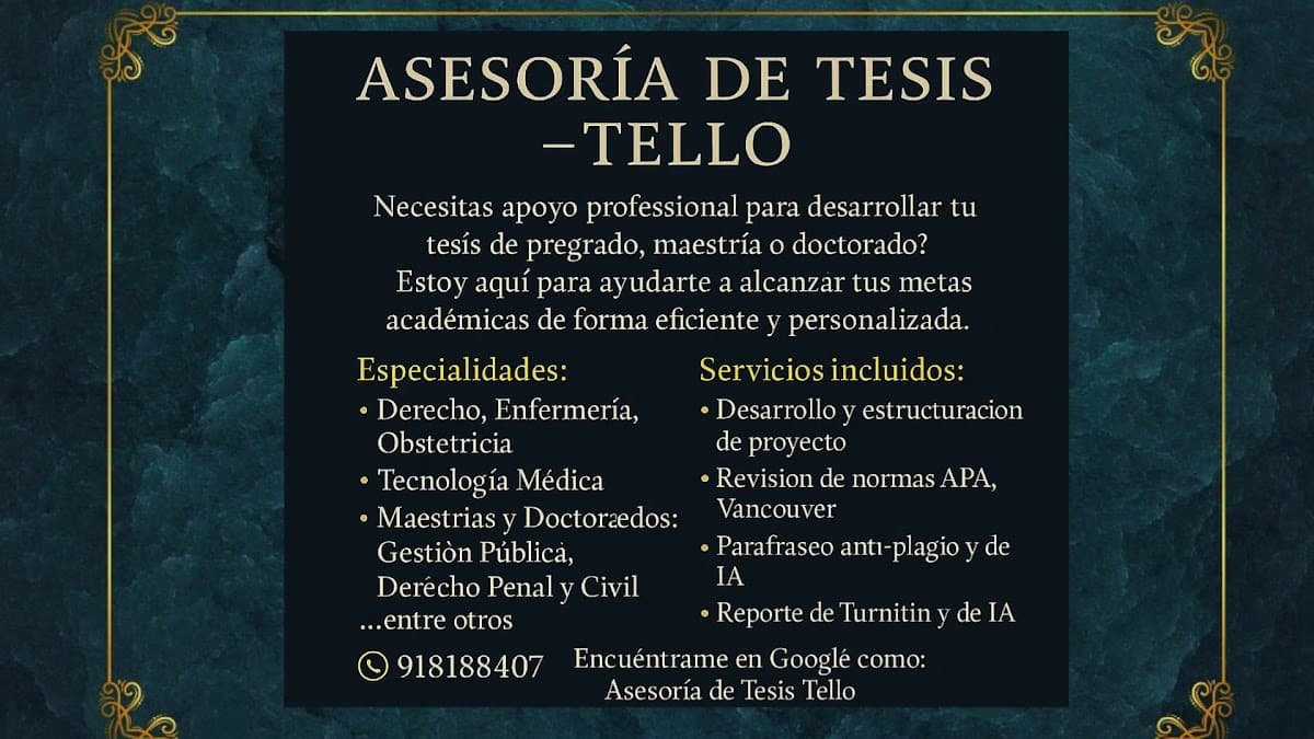 Asesoría de tesis - Tello