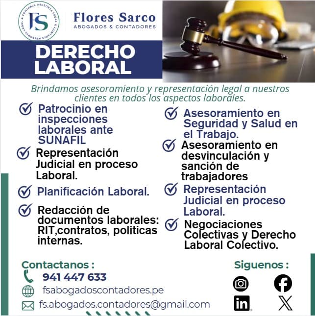 Estudio Jurídico Contable Flores Sarco Abogados & Contadores SAC