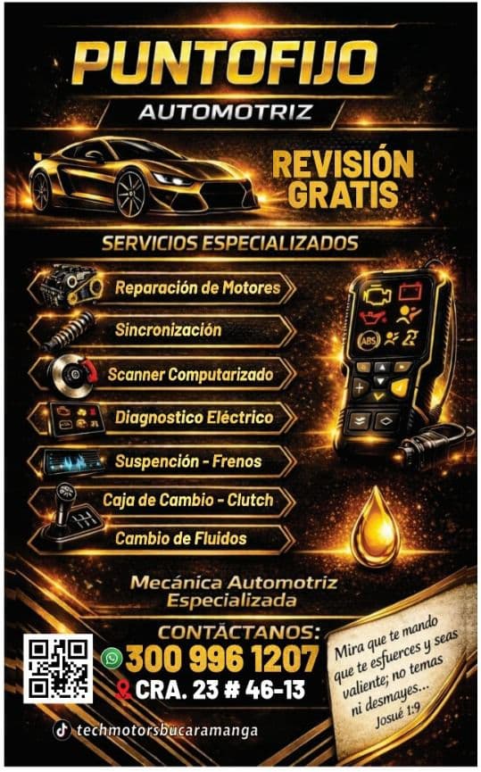 TALLER MECÁNICO EN BUCARAMANGA. Puntofijo automotriz — foto