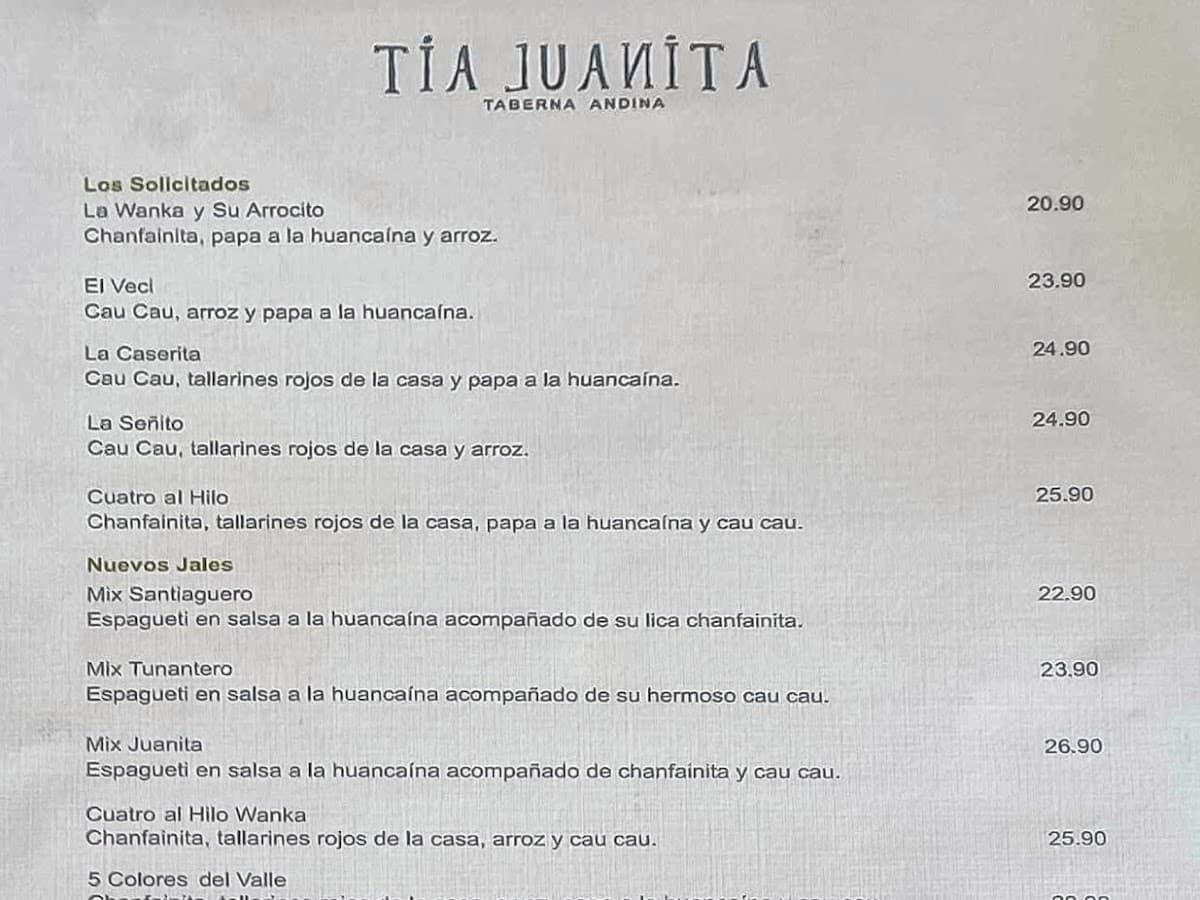 Tía Juanita - Taberna Andina — foto